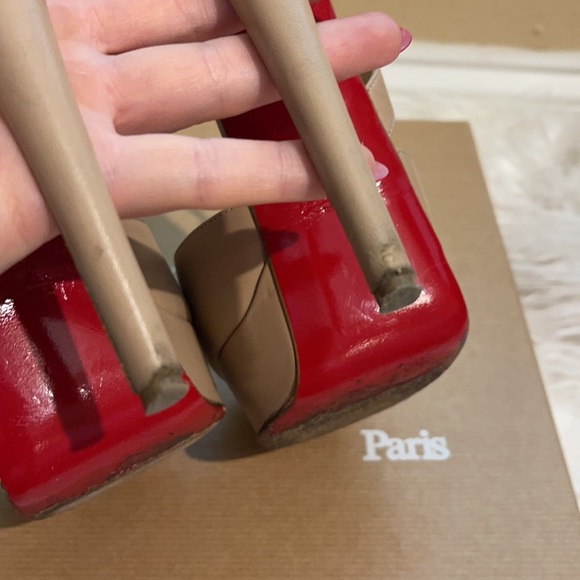 Christian Louboutin Cross Me 150 Kid Nude Pumps 36 - Picture 6 of 9